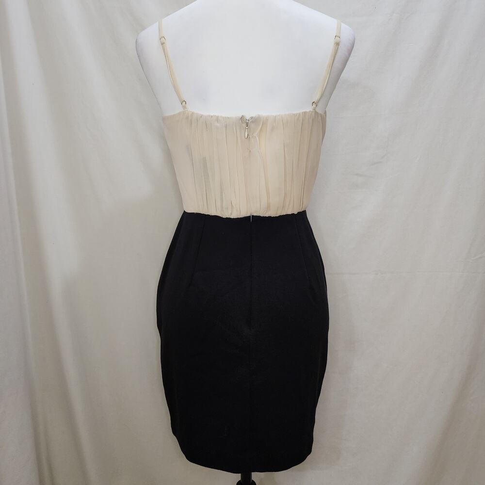 NWT Ark & Co Cream Black Pockets Straps Bodycon Cocktail Dress, Small - Picture 4 of 8
